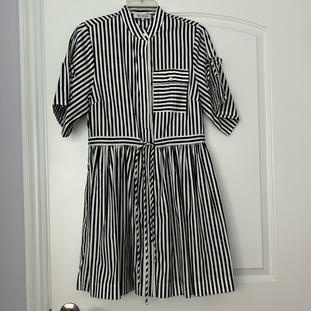 Black and White Striped Dress